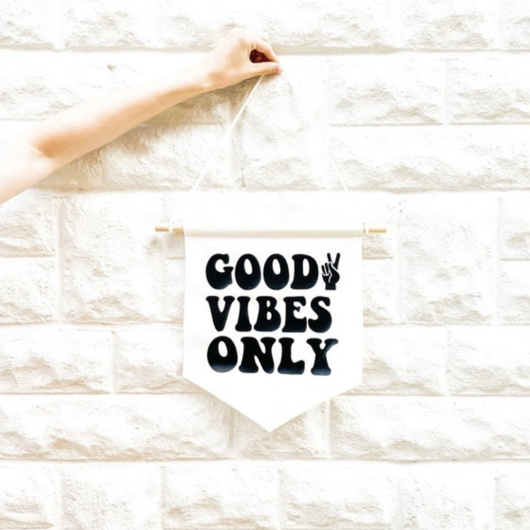 Good Vibes Only Canvas Wall Hang